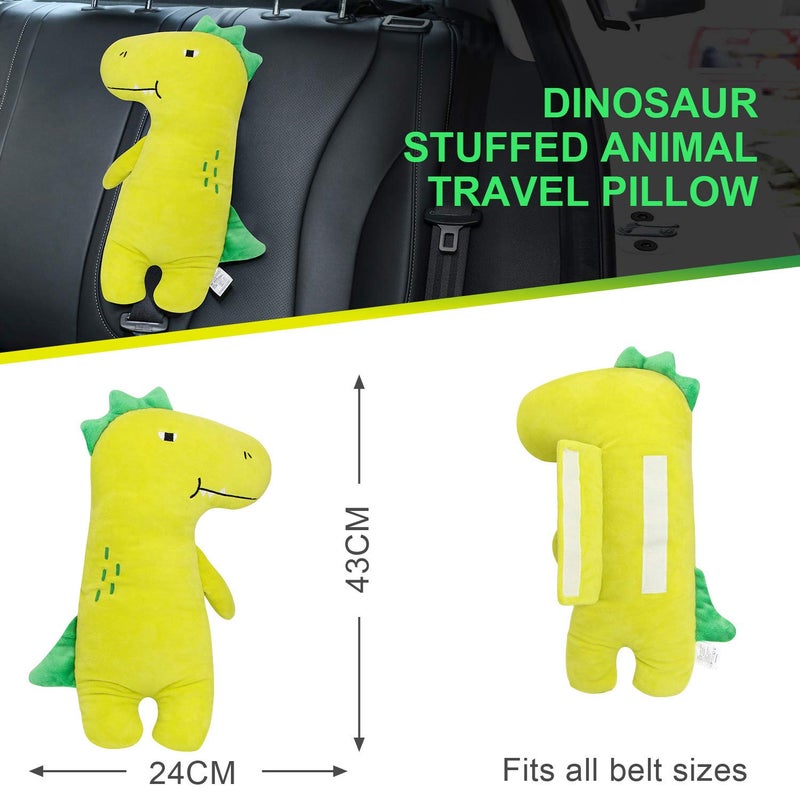 Farochy Car Pillow for Kids - Dinosaur Seat Belt Cover, Car Seat Belt Pillow Kids Car Seatbelt Covers, Vehicle Shoulder Pads, Seatbelt Cushion for Kids, Seat Strap Pillows Kids (Dinosaur) - Image 2