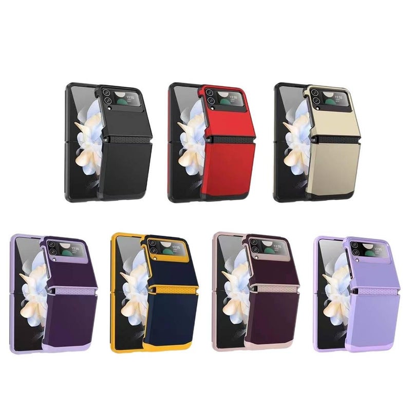 غطاء واقي، PC تصميم متكامل لمفصلة الدرع، مقاوم للصدمات لـ Samsung Galaxy Z Flip 6 للتخزين العملي للمدرسة للاستخدام الخارجي - Image 3