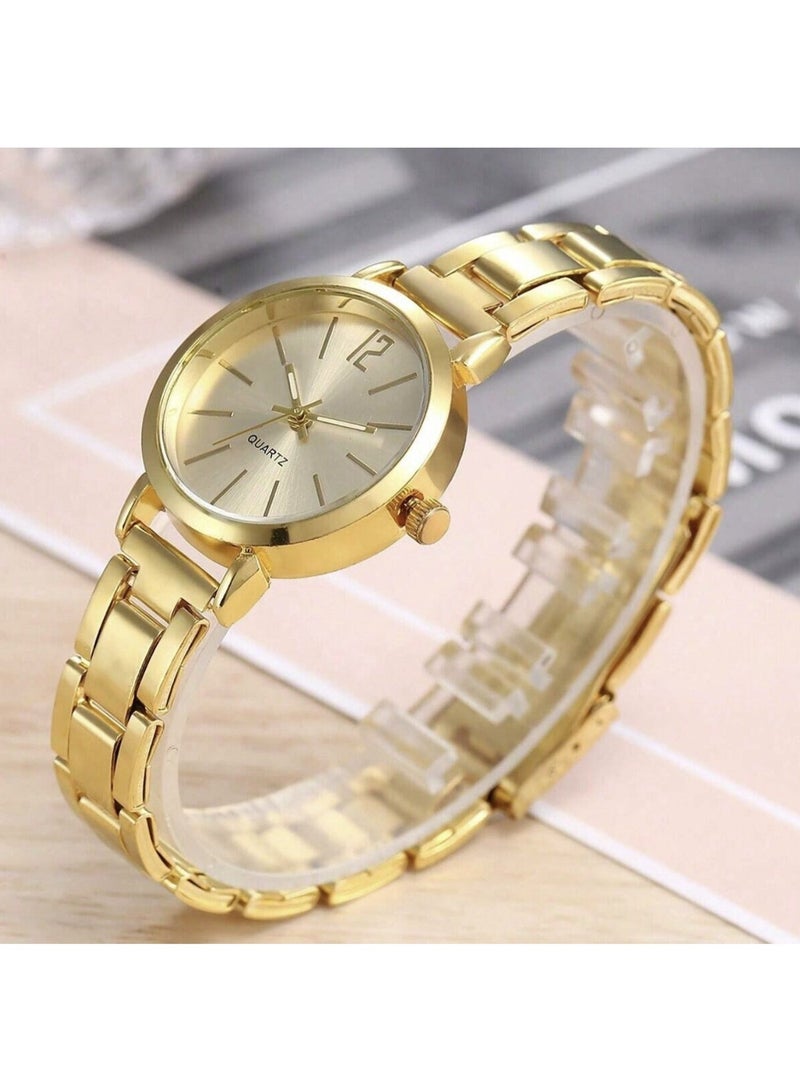 ڤيا ساعة نسائية أنيقة مع أسوارة بتصميم عصري وفاخر - Image 3