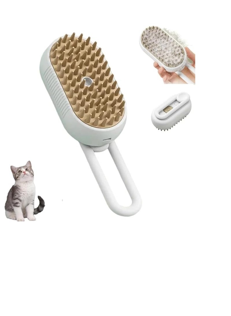 Generic Cloud Care Cat Brush, 2024 Best Cat Steam Brush, Cloud Care Cat Brush, 3-in-1 Self-Cleaning Cat Brush with 360° Rotating Arm, Detachable Silicone Bristle Head  - Image 1