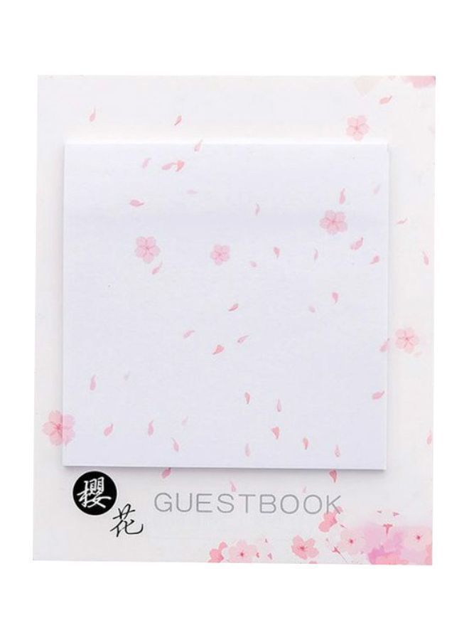 NIBEMINENT Pack Of 2 Self-Adhesive Sticky Note Cherry Petals Flying