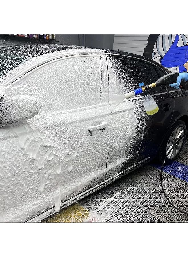 Generic Foam Cannon, 4000Psi Pressure Washer Foam Cannon With 1/4 Inch Quick Connect, Fan Shaped, Cylindrical 2 Spray Patternm, Transparent Bottle Heavy Duty Soap Cannon For Car Washing  - Image 4