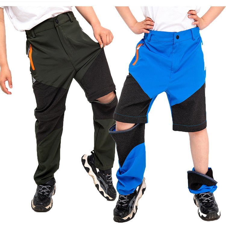 Outdoor Quick-Drying Quick-Drying Pants Stretch Long Pants Children'S Fleece-Lined Waterproof Windproof Comfortable Winter Pants - Image 2
