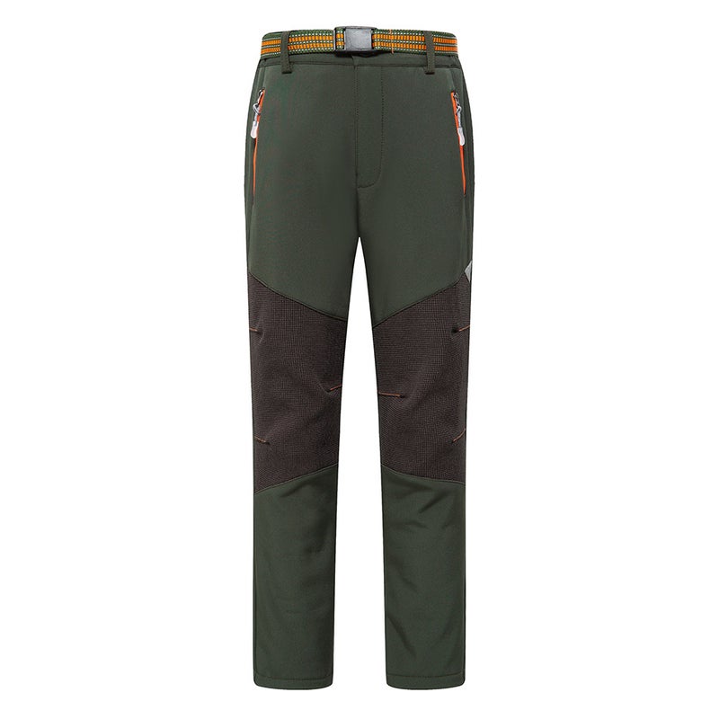 Outdoor Quick-Drying Quick-Drying Pants Stretch Long Pants Children'S Fleece-Lined Waterproof Windproof Comfortable Winter Pants - Image 1
