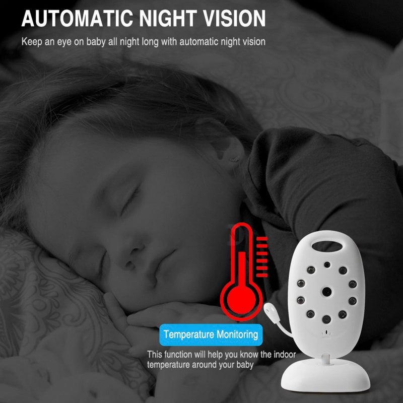Electronic Babysitter, Baby monitor, For attentive father,8 lullaby, electronic digital camera, And Night Vision Digital Lcd Thermometer - Image 4