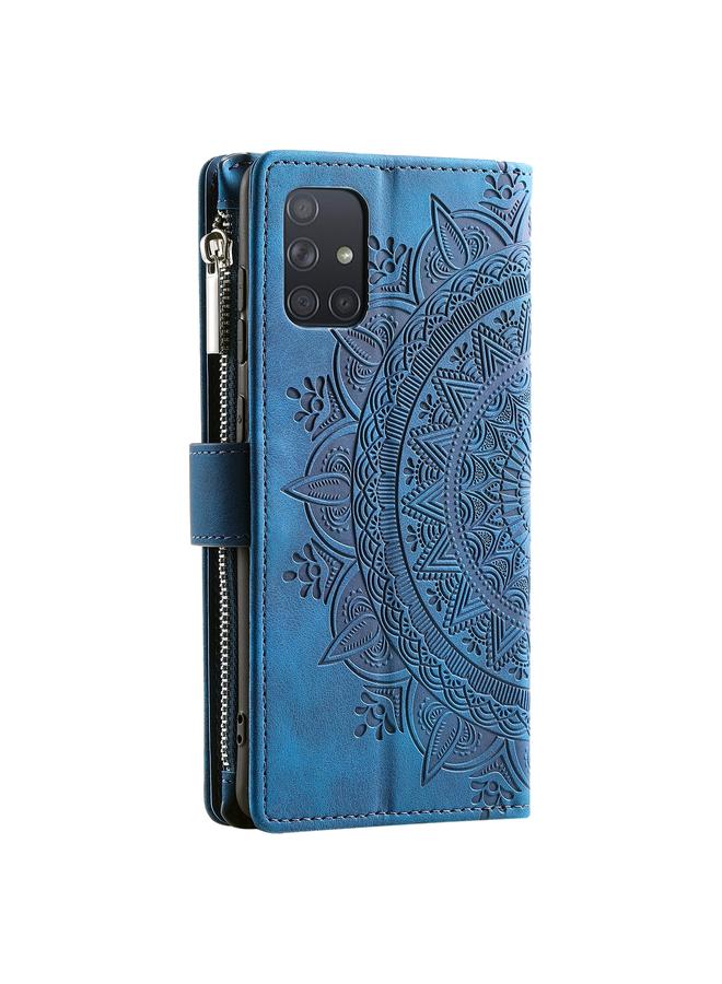 اس-توب جراب لهاتف Samsung Galaxy A51 4G جراب هاتف جلدي متعدد البطاقات بسحاب - Image 2