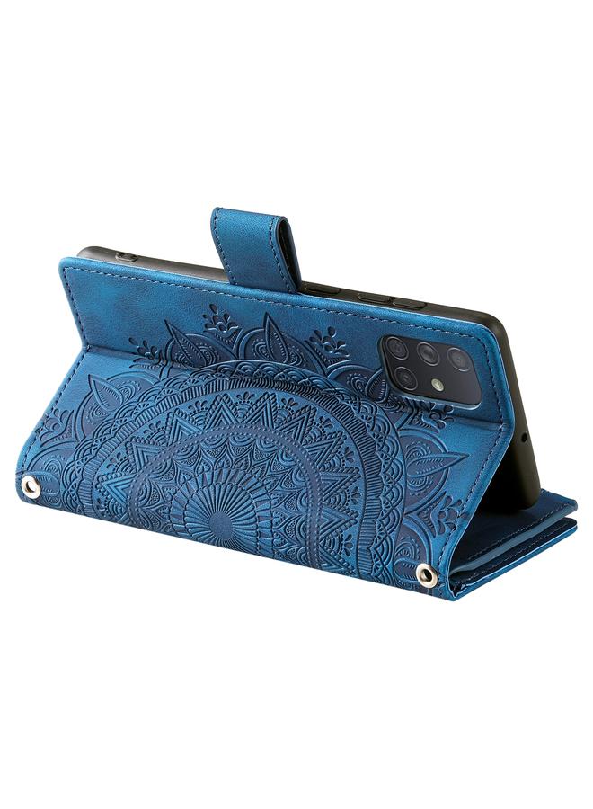 اس-توب جراب لهاتف Samsung Galaxy A51 4G جراب هاتف جلدي متعدد البطاقات بسحاب - Image 4