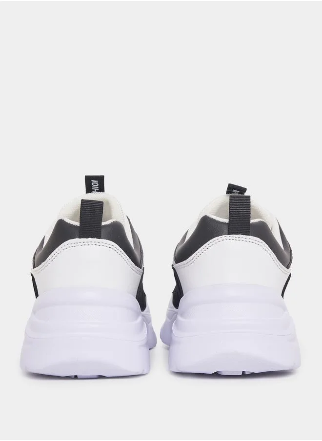 Styli Color Block Mesh Upper Sneakers