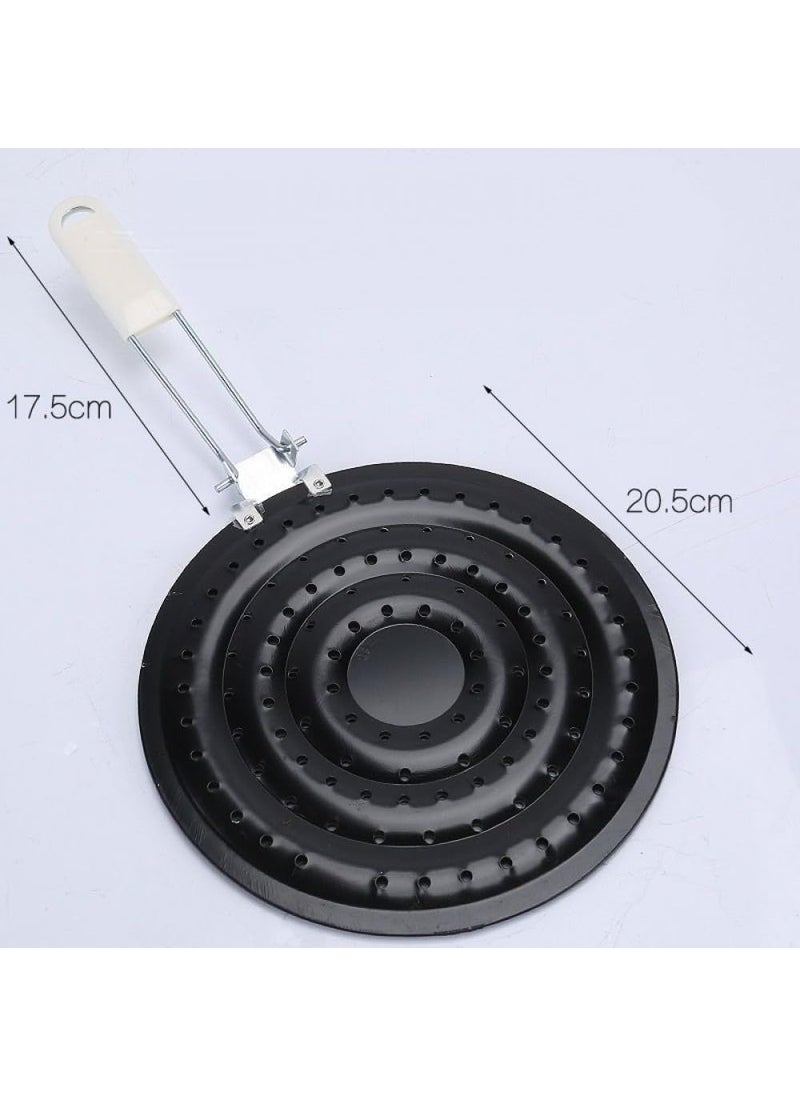 SHREESAMP SHREESAMP Hot Roaster Rice Stitching Black Cooking Tool with Simmer Roti Papad Jali Roaster Gas Grill Plate for Double Heat Diffuser Barbeque Item Gas Stove Jali Kitchen Tool Plate 36x205x15CM  - Image 5