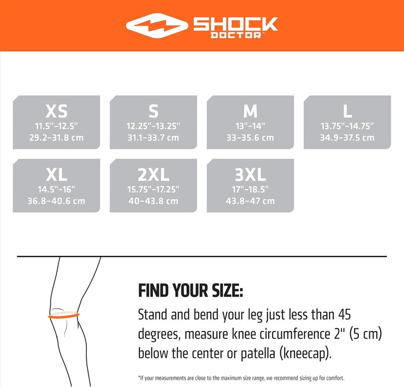 Shock Doctor Compression Knee Brace for Maximum Support with Adjustable Dual Hinges - Image 5