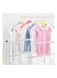 KASTWAVE Dance Costume Garment Bag, PVC Plastic Bag Holder Clear with Garment Rack Hanging Pack to Dance Bag Children Clothes Storage Costume Bags Organizer Zipper Pockets for Kid Girls, 23.6 x 35.4 In(3 Pcs)  - Image 5