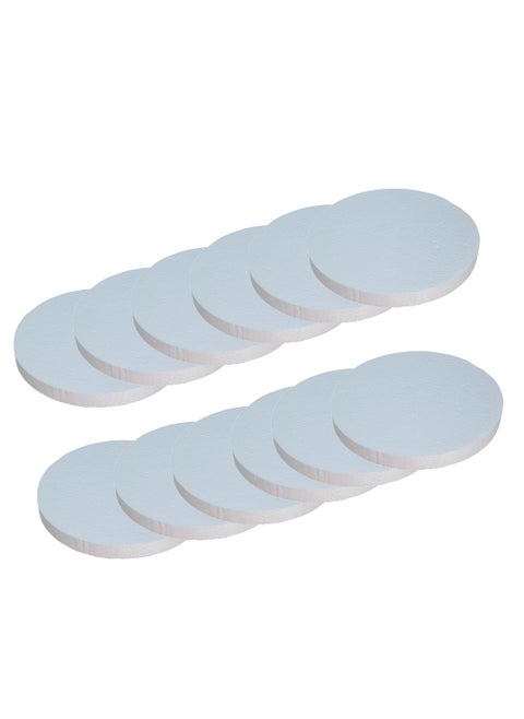 12 Pieces Round Craft Foam Disc White Eps Foam Circle Blank Foam Circles Arts And Crafts Supplies For Modeling Sculpturing Kids Art Projects