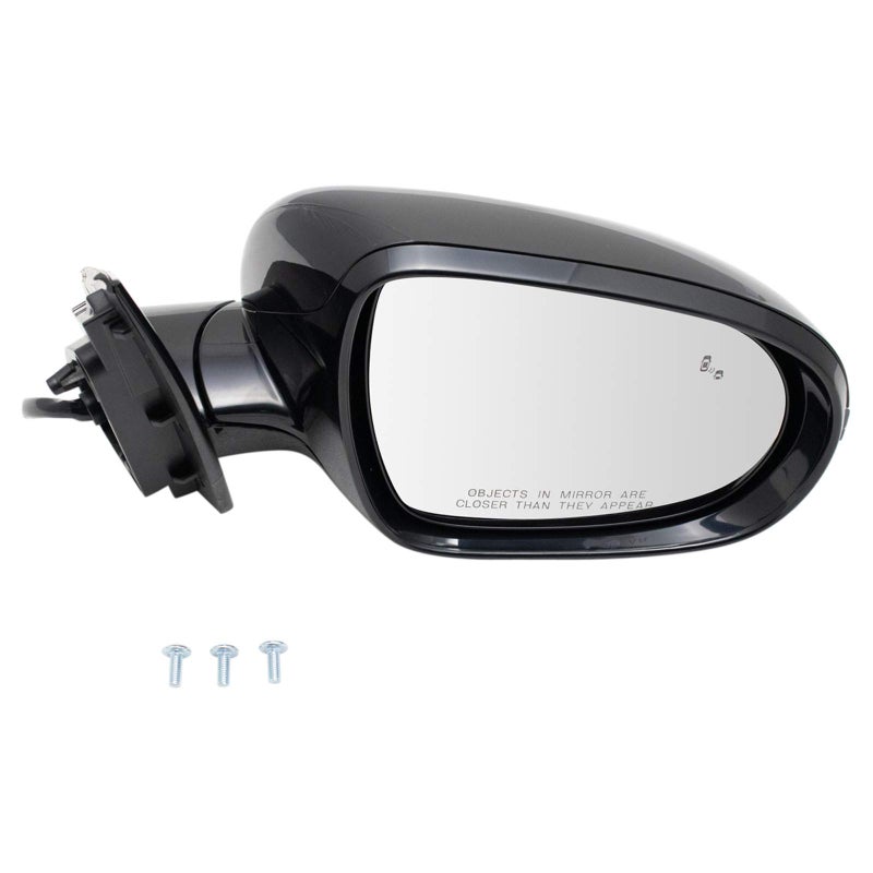 TRQ Passenger Side Mirror Power Heated Manual Folding with Blind Spot Indicator Compatible with 20162020 Kia Sorento Paint to Match KI1321208