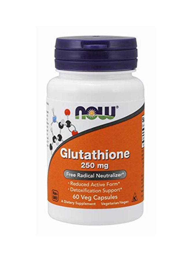 Now Foods Glutathione Dietary Supplement 250mg - 60 Veg Capsules - Image 1