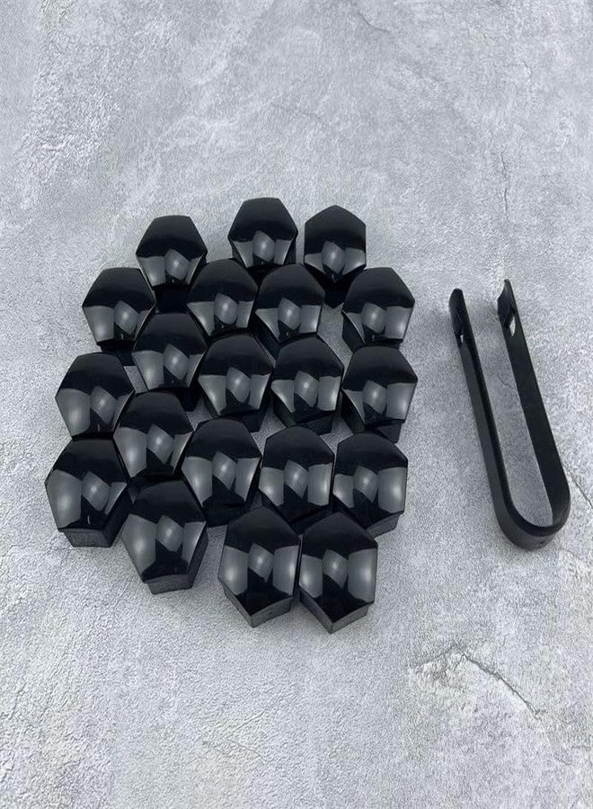 Tesheer Wheel Center Hub Cap Kit with Tesla Emble Brand Center Caps for Model 3 Model Y with 20 Lug Nut Covers (4PCS) (Matte Black) - Image 5