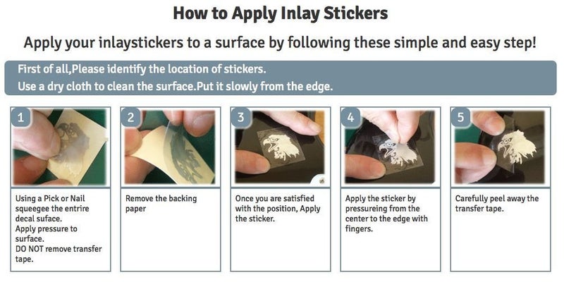 Inlaystickers Jockomo Customize Guitar Inlay Sticker Stick-3mm Wide (BL) - Image 3