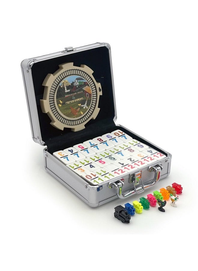 CHH Double 12 Numeral Pro Size Mexican Train & Chicken Domino Set  - Image 1