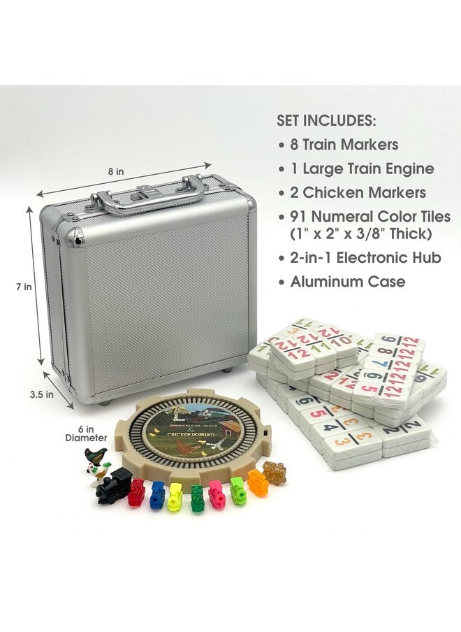 CHH Double 12 Numeral Pro Size Mexican Train & Chicken Domino Set  - Image 3