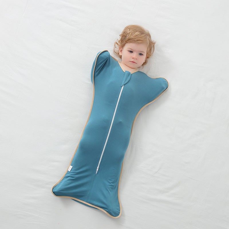Newborn Baby Surrender-Style Anti-Jump Sleeping Bag Baby Modal Spring Swaddle Kidsren''s Sleeping Artifact Universal for All Seasons - Image 4