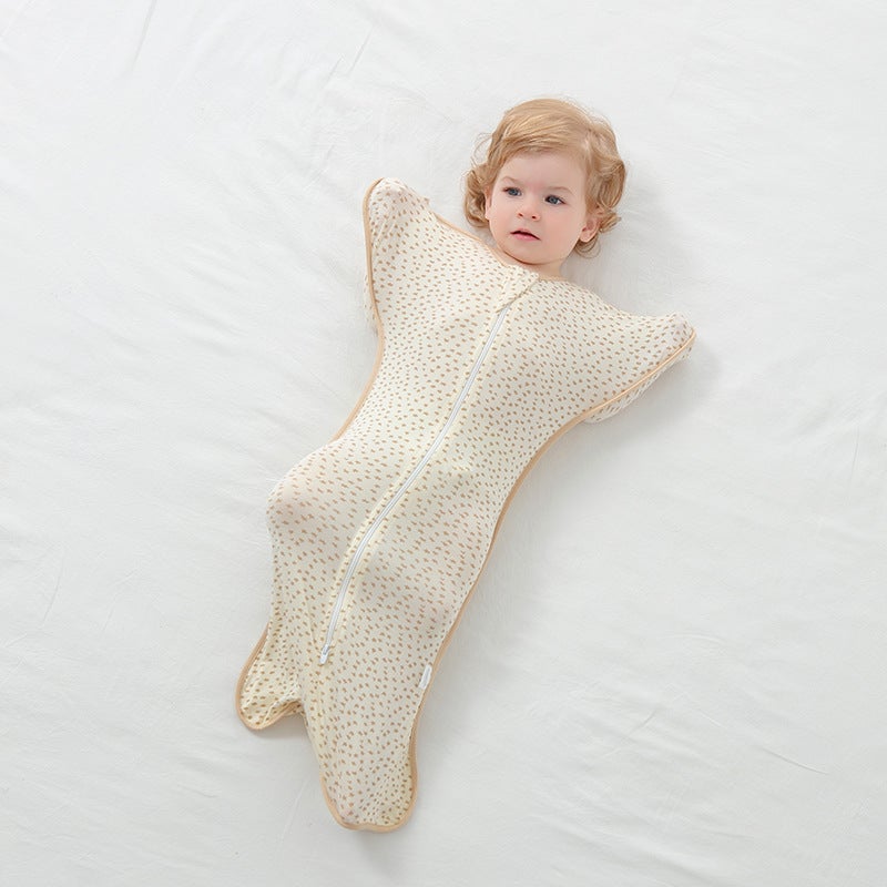 Newborn Baby Surrender-Style Anti-Jump Sleeping Bag Baby Modal Spring Swaddle Kidsren''s Sleeping Artifact Universal for All Seasons - Image 3