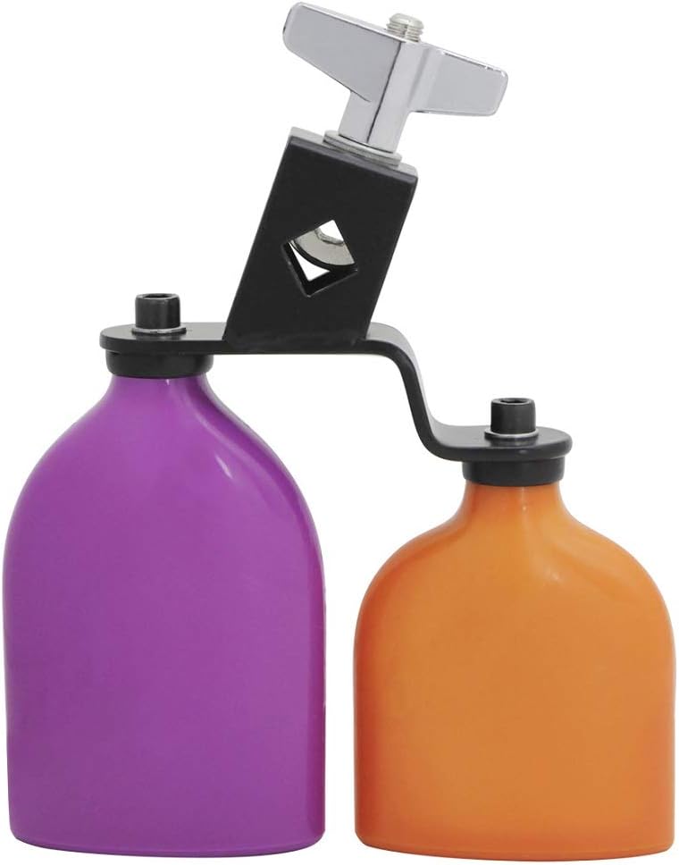Mowind Bicolor Cowbell for Drum Set High and Low Tones Double Mounted Bell Kit Percussion Instruments Medium Size - Image 2