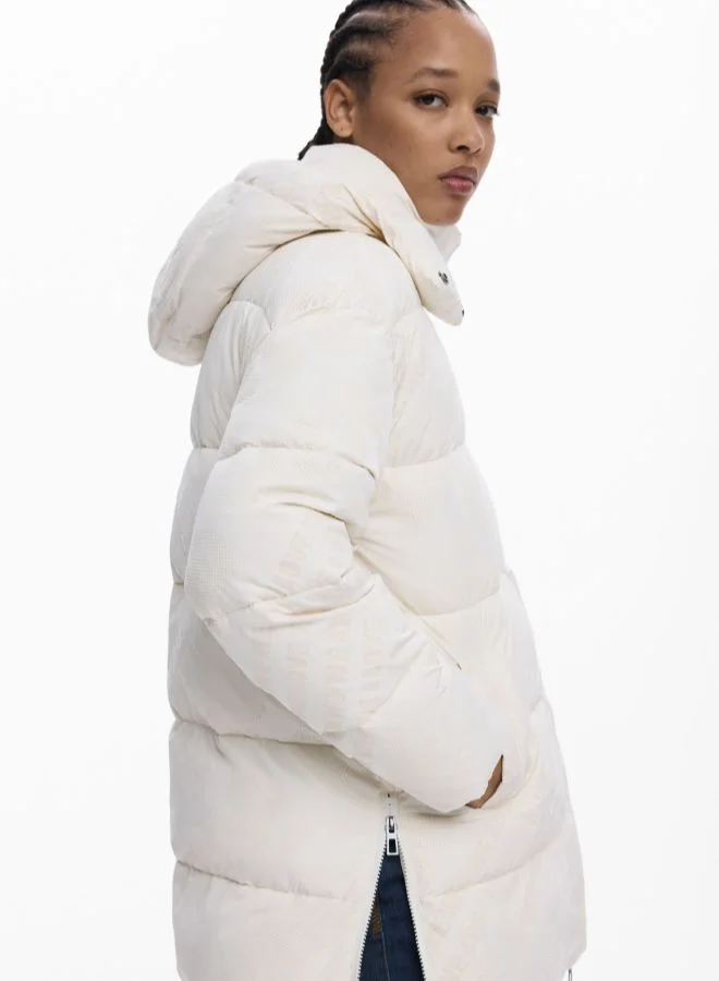 DESIGUAL White Padded jacket folcado for Women | Best Price UAE