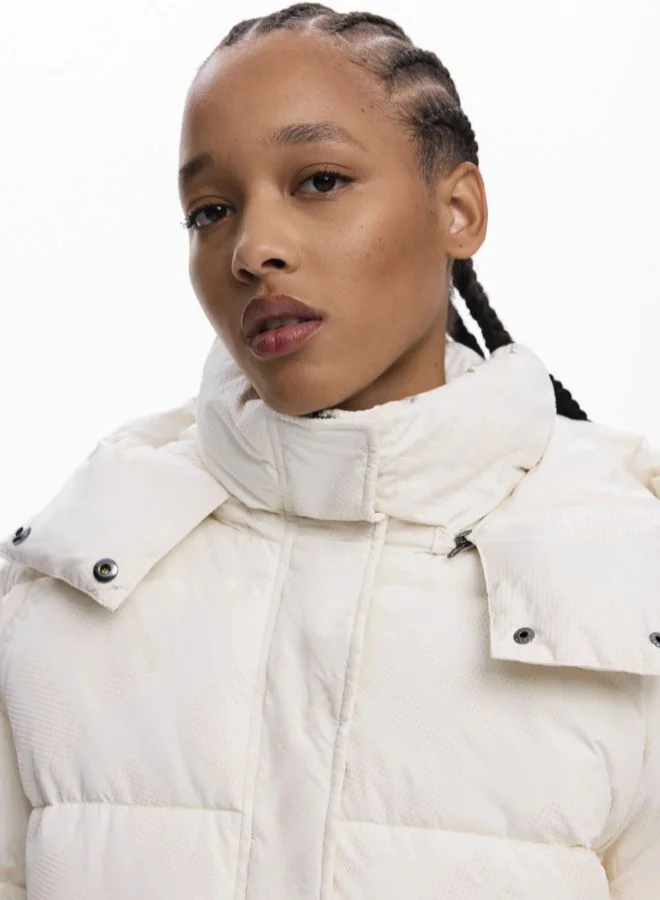 DESIGUAL White Padded jacket folcado for Women | Best Price UAE