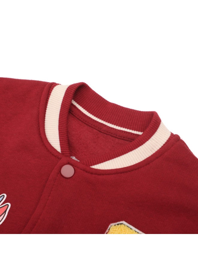Zara kids' Cute Dinosaur Print Fashion Color-blocked Baseball Jacket - Image 4