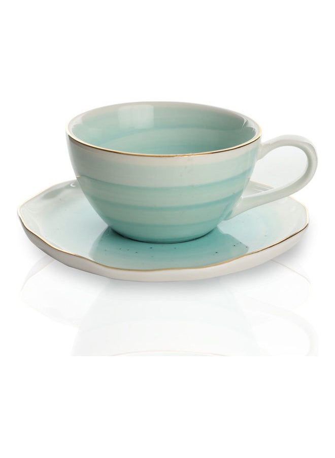 NIBEMINENT Porcelain Espresso Cup And Saucer Green 120cm  - Image 1