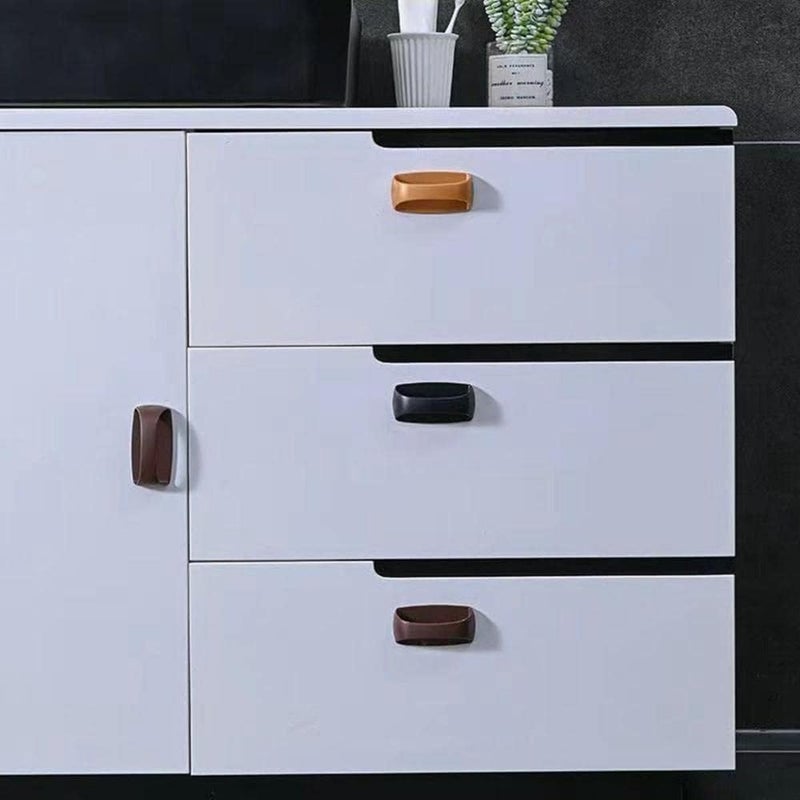 Baolaili 2Pcs Self-Stick Wardrobes Handles Helper With Adhesive Door Handleinstant Cabinet Handle Pulls Drawer Pull Helper With Adhesive Sliding Door Handle Stick On Handle For Glass Windows (Black) - Image 2