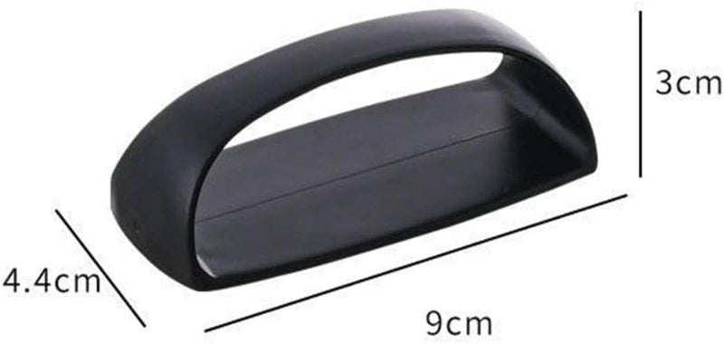 Baolaili 2Pcs Self-Stick Wardrobes Handles Helper With Adhesive Door Handleinstant Cabinet Handle Pulls Drawer Pull Helper With Adhesive Sliding Door Handle Stick On Handle For Glass Windows (Black) - Image 5