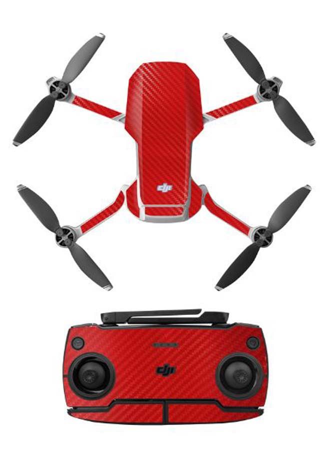 NIBEMINENT Waterproof Mini Drone And Remote Decoration Sticker Set Red  - Image 2