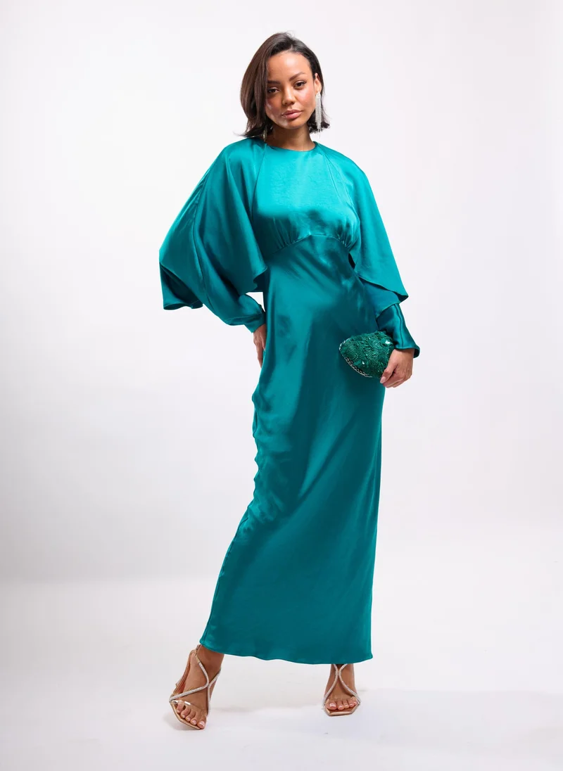 Faia BATWING CAPE MAXI IN KINGFISHER