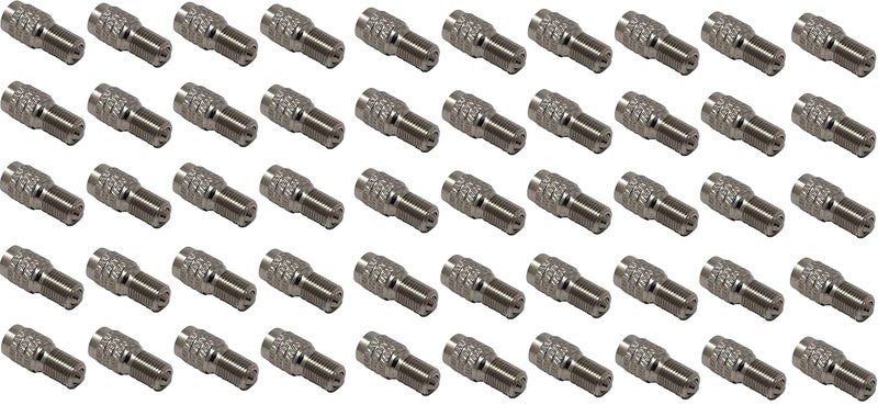 Pack of 50 Muzzys Double Seal Flow Through Valve Stem Tire Extension Caps Inflate Thru for High Pressure Truck Car RV Semi Tires INFLATE Tires and Check Pressure Without Removing The CAPS V2B DS1