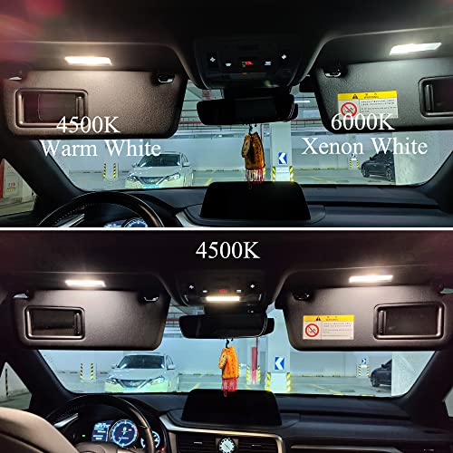 iBrightstar Extremely Bright Wedge T10 168 194 LED Bulbs for Car Interior Dome Map Door Courtesy License Plate Lights, Warm White(4500K) - Image 4