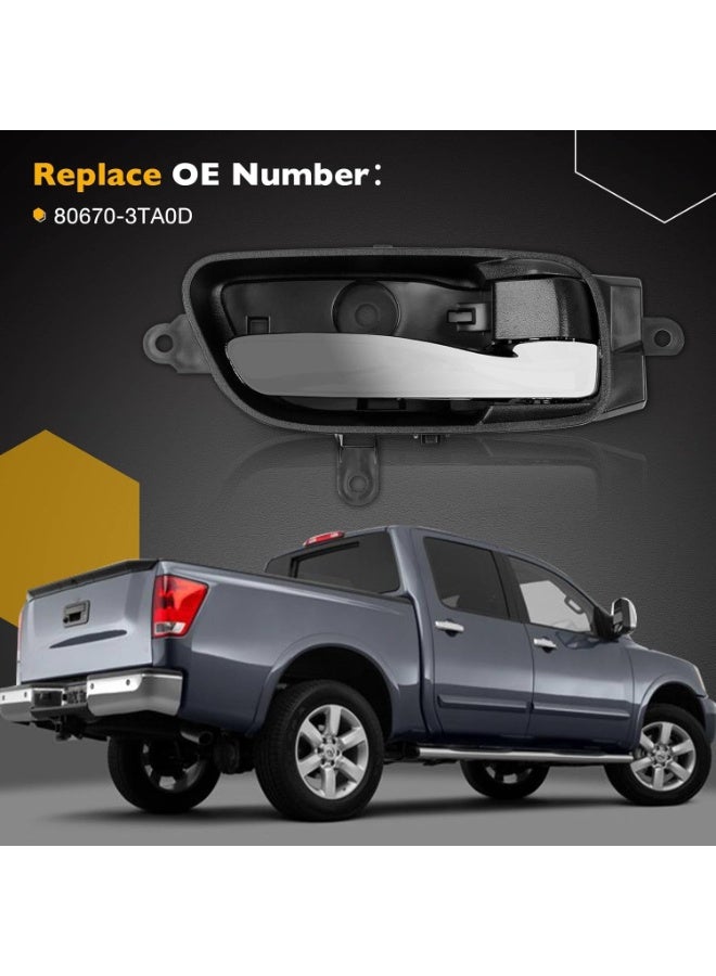 KISSUN Interior Door Handle Front Rear Right Passenger Side | for 2013-2017 Nissan Altima Pathfinder, 2015 2017 Nissan Titan, 2016-2017 Titan XD, 2015-2017 Nissan Murano | Replaces# 80670-3TA0D. - Image 4