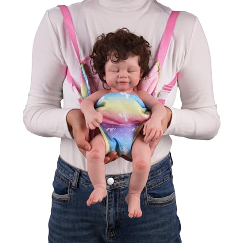 BABESIDE Reborn Baby Doll Carrier Accessories with 2Pcs Baby Dolls Diapers for 12-15 inch Dolls, Adjustable Straps - Image 2