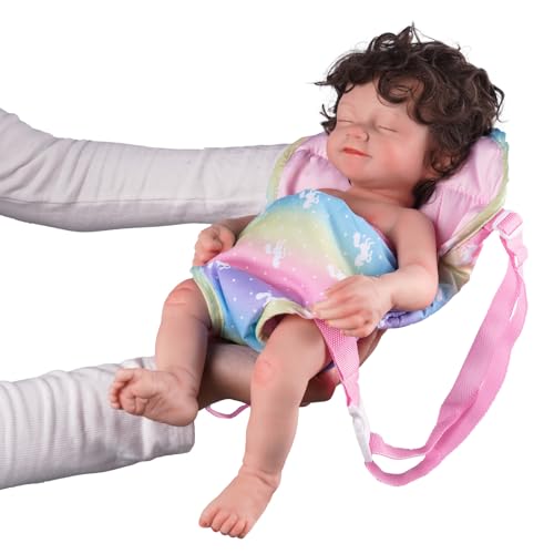 BABESIDE Reborn Baby Doll Carrier Accessories with 2Pcs Baby Dolls Diapers for 12-15 inch Dolls, Adjustable Straps - Image 3