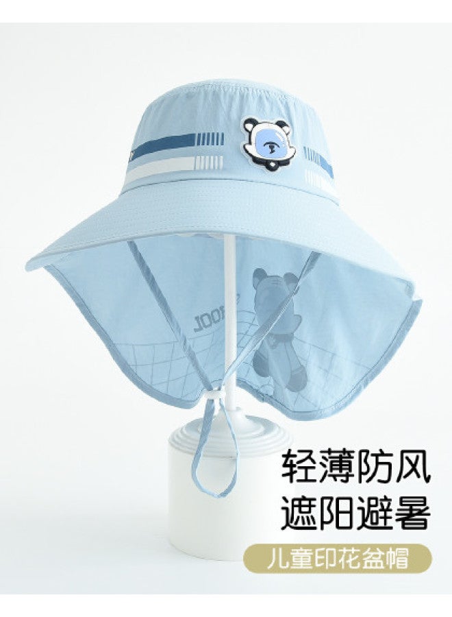 Bumblebee kids Sun Hat For Boys, Windproof Outdoor Cap With Neck Cover For Sun Protection - Image 1