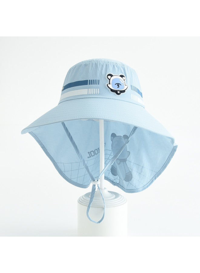 Bumblebee kids Sun Hat For Boys, Windproof Outdoor Cap With Neck Cover For Sun Protection - Image 2