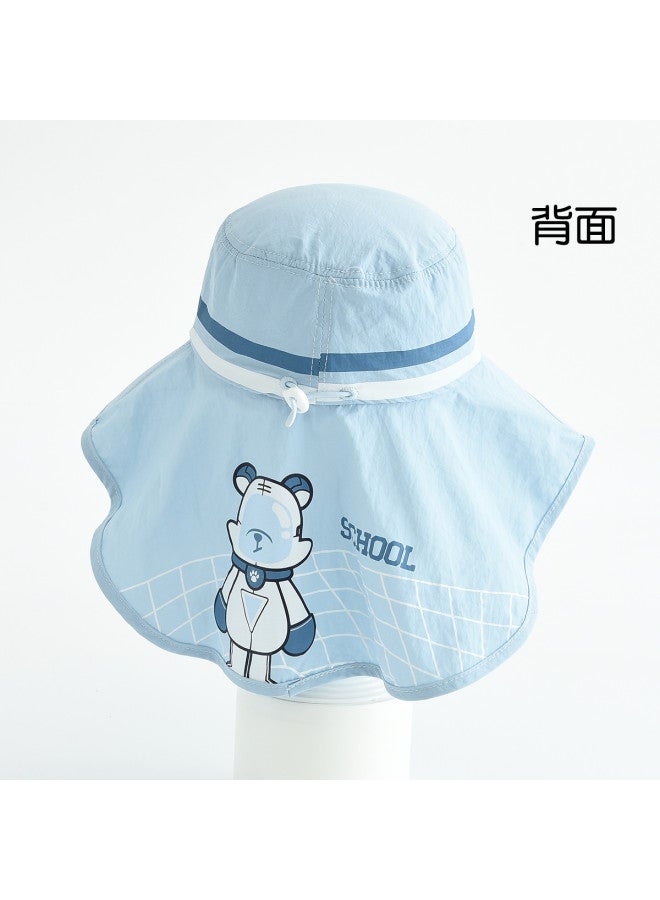 Bumblebee kids Sun Hat For Boys, Windproof Outdoor Cap With Neck Cover For Sun Protection - Image 3