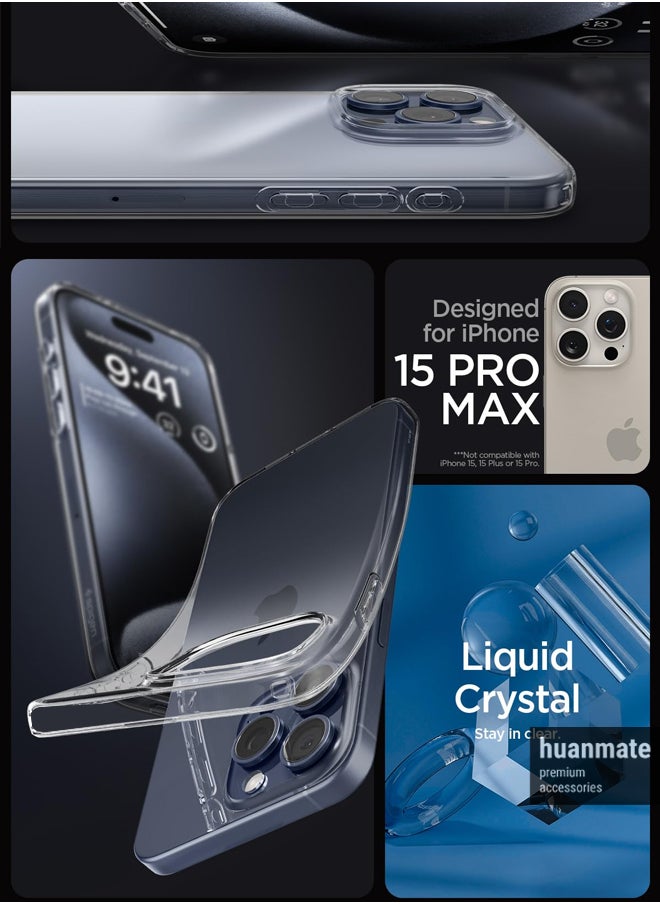 huanmate - Ultra Clear Protective Case Cover For Apple iPhone 15 Pro Max Clear - Image 1