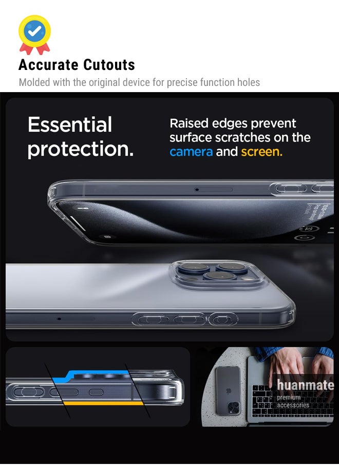 huanmate - Ultra Clear Protective Case Cover For Apple iPhone 15 Pro Max Clear - Image 1