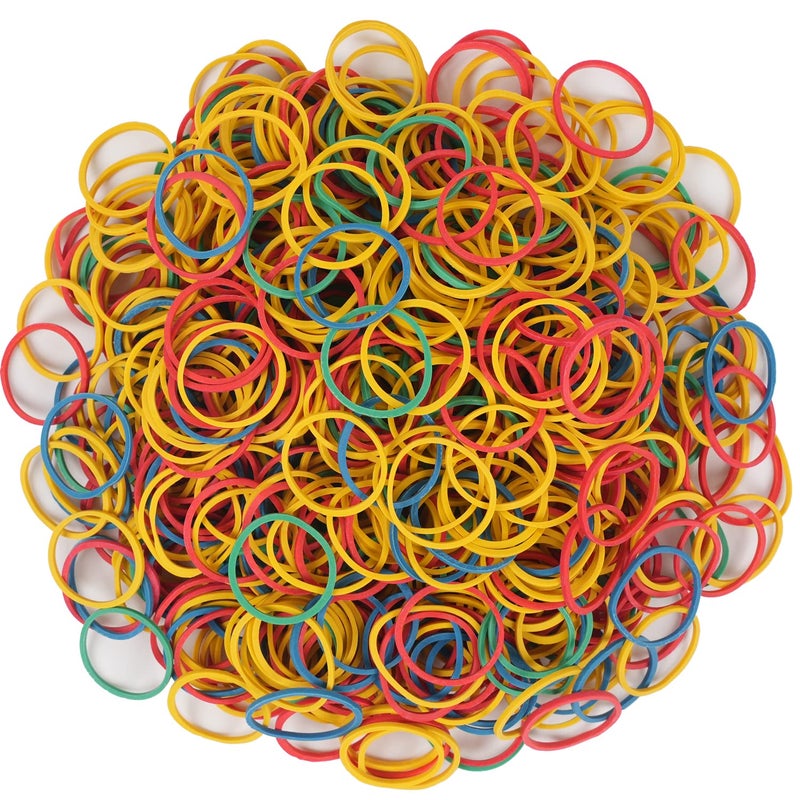 HSNOHSN Rubber Bands Size#10 Elastic Rubber Band Multicolor 750pcs small Rubber Bands for Office Supplies School Home - Image 3