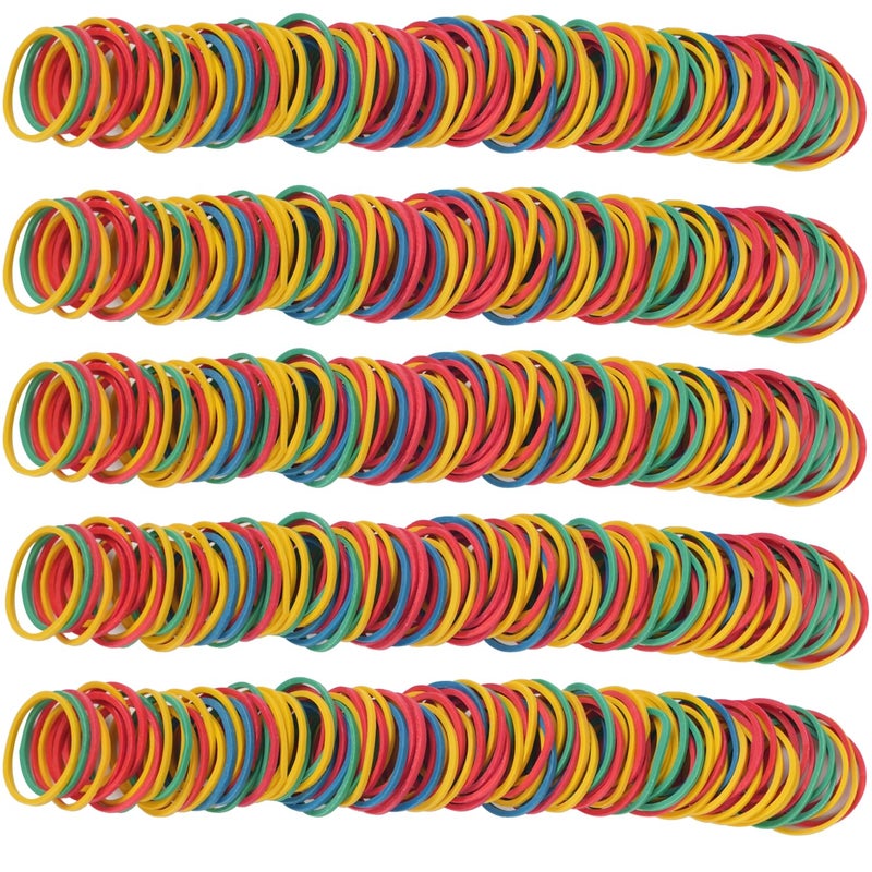 HSNOHSN Rubber Bands Size#10 Elastic Rubber Band Multicolor 750pcs small Rubber Bands for Office Supplies School Home - Image 5