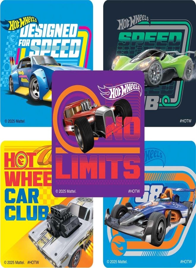 SmileMakers Classic Hot Wheels™ Stickers - Birthday Party Supplies & Favors - 100 Per Pack - Image 1