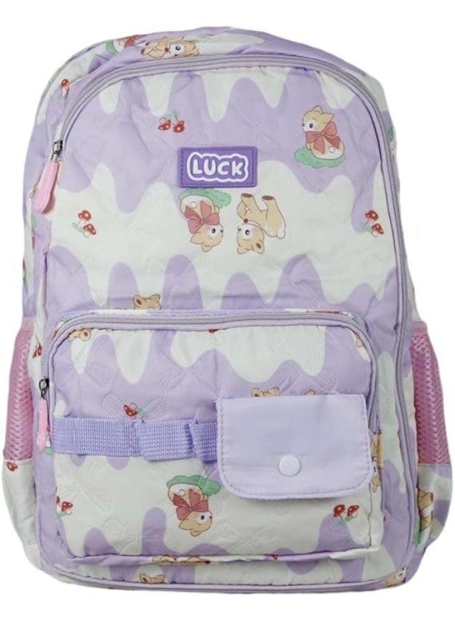 لوكوس شنطة ظهر لطيفة للسفر ، شنطة كتب للنساء والرجال والاولاد والبنات مع مقصورات للمدرسة الابتدائية والجامعة، شنطة ظهر متينة ومقاومة للماء - Image 1