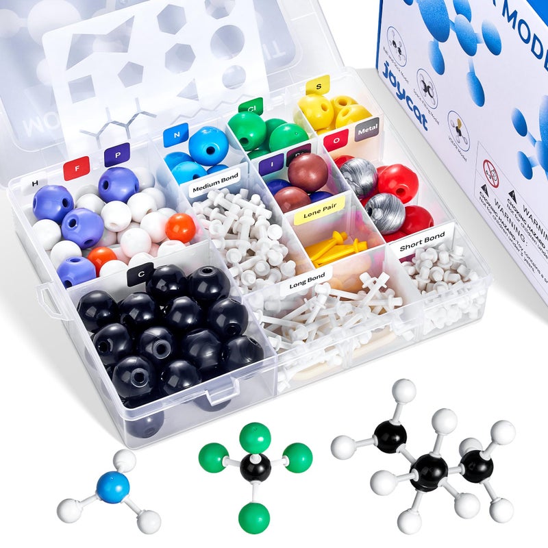 JoyCat Molecular Model Kit 246 pcs with 2Hole 3Hole Carbon Atoms Organic Chemistry Molecule Science Gifts for Ochem and Inorganic Students and Teachers - Image 3