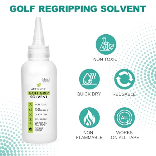 Acebirdie Golf Grip Kit for Regripping Golf Clubs - Golf Grip Removal Tool Set 360° Swivel Portable Table Vise for Golf Grip Removal Tool with Solvent, Golf Club Regripping Kit - Image 2