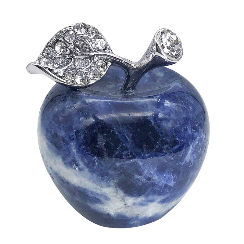 faovramulet Solalite Carved Appple Figurine Sculpture Statue Healing Crystal Home Ornament Decoration 13 Tall